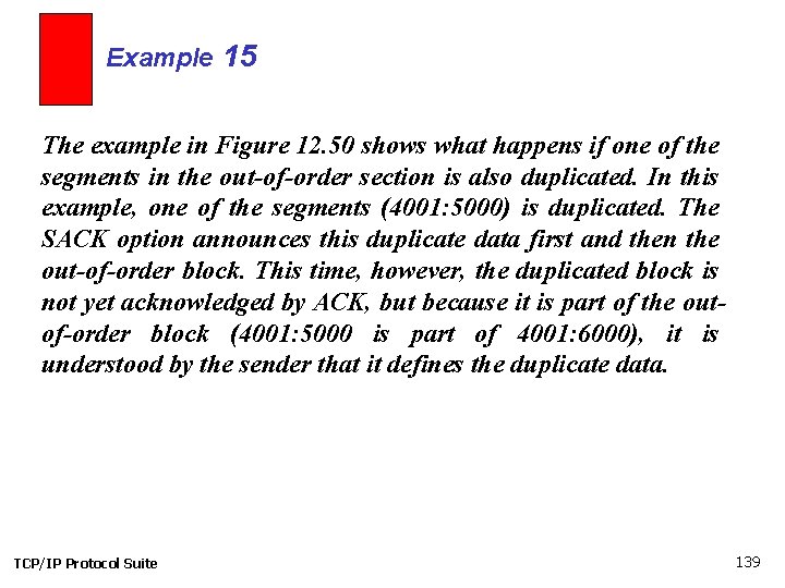 Example 15 The example in Figure 12. 50 shows what happens if one of