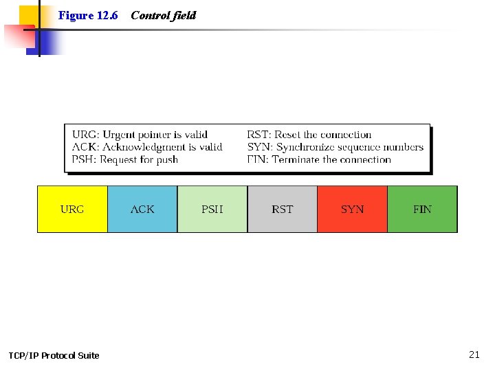 Figure 12. 6 TCP/IP Protocol Suite Control field 21 