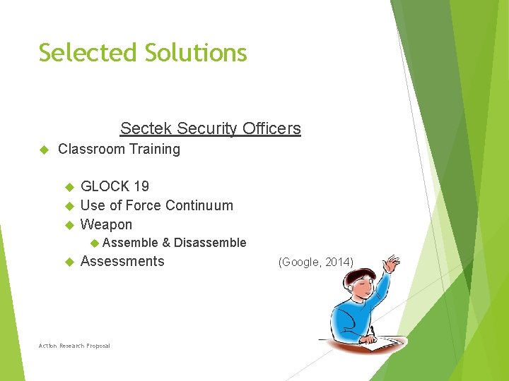 Selected Solutions Sectek Security Officers Classroom Training GLOCK 19 Use of Force Continuum Weapon