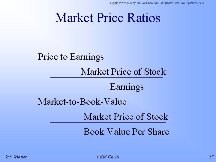 Copyright © 2001 by The Mc. Graw-Hill Companies, Inc. All rights reserved. Market Price