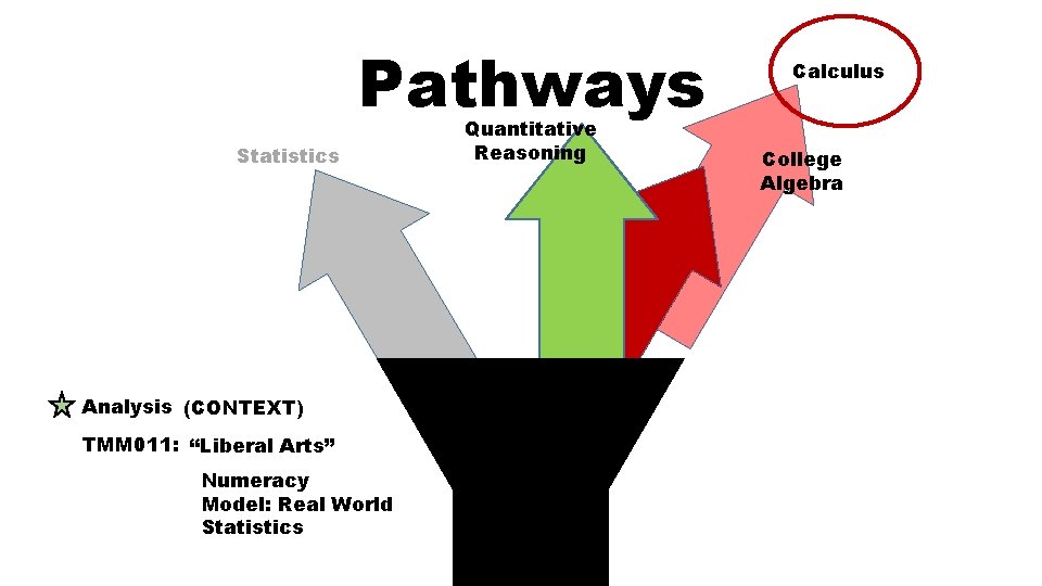 Pathways Statistics Analysis (CONTEXT) TMM 011: “Liberal Arts” Numeracy Model: Real World Statistics Quantitative