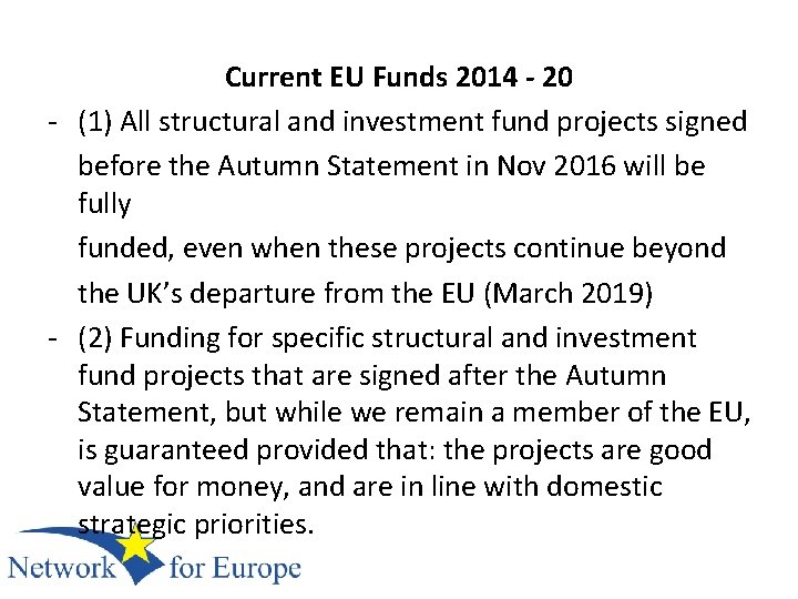 Current EU Funds 2014 - 20 - (1) All structural and investment fund projects