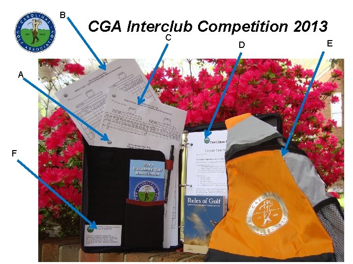 B CGA Interclub Competition 2013 C A F D E 