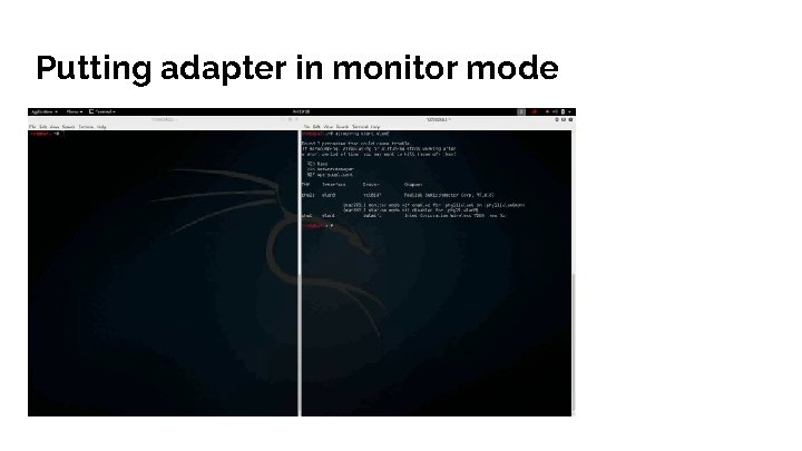 Putting adapter in monitor mode 