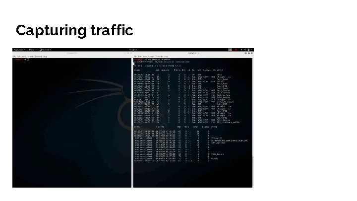 Capturing traffic 