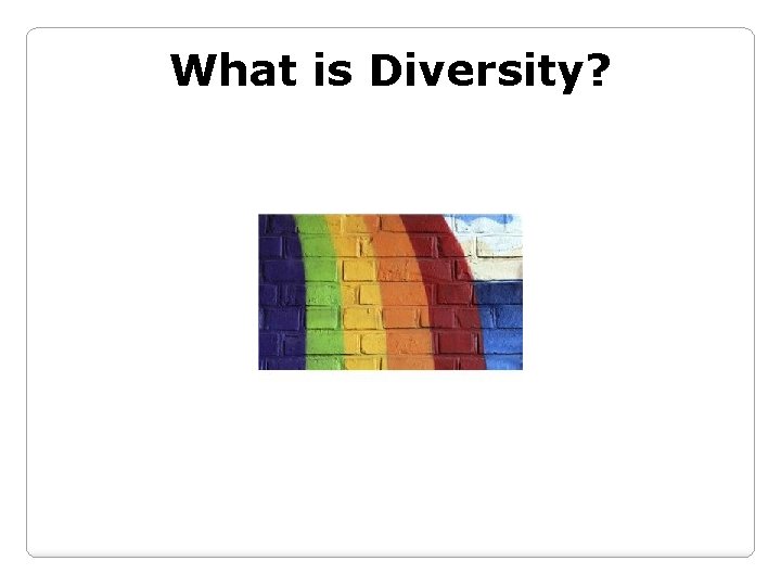 What is Diversity? 