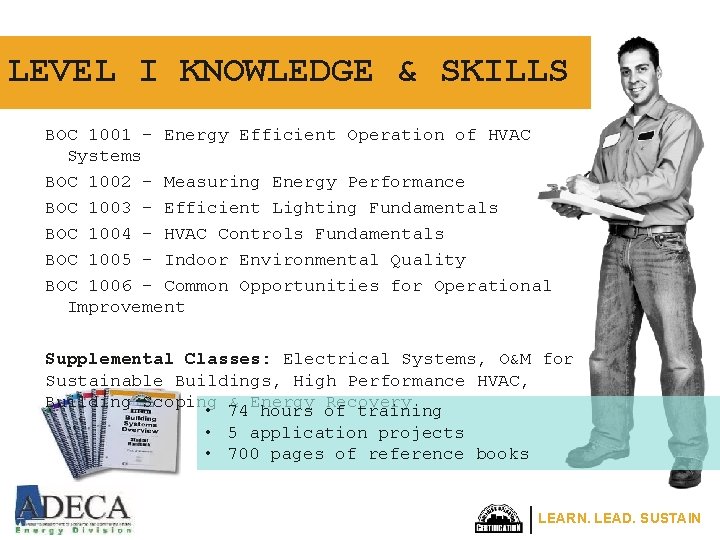 LEVEL I KNOWLEDGE & SKILLS BOC 1001 - Energy Efficient Operation of HVAC Systems