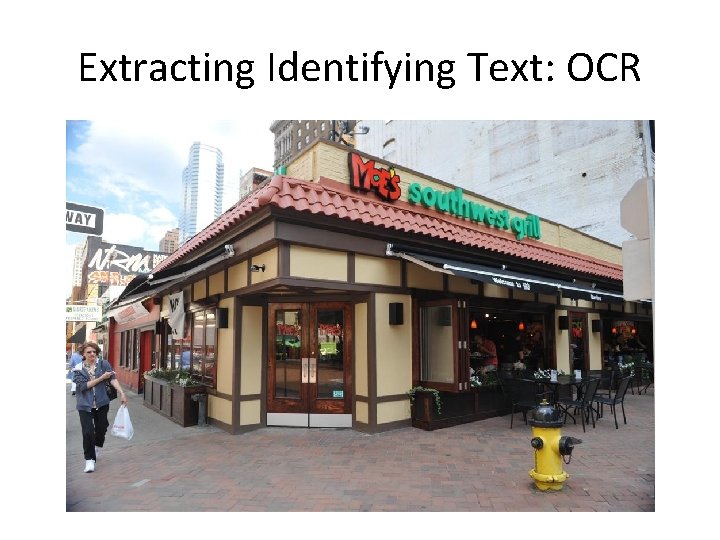 Extracting Identifying Text: OCR 