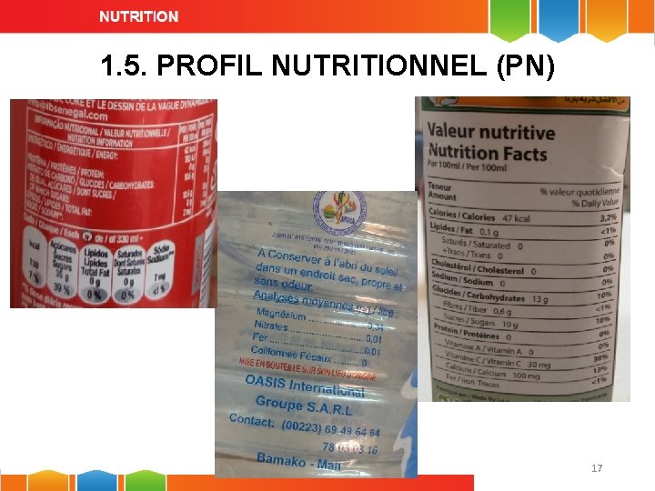 1. 5. PROFIL NUTRITIONNEL (PN) 17 