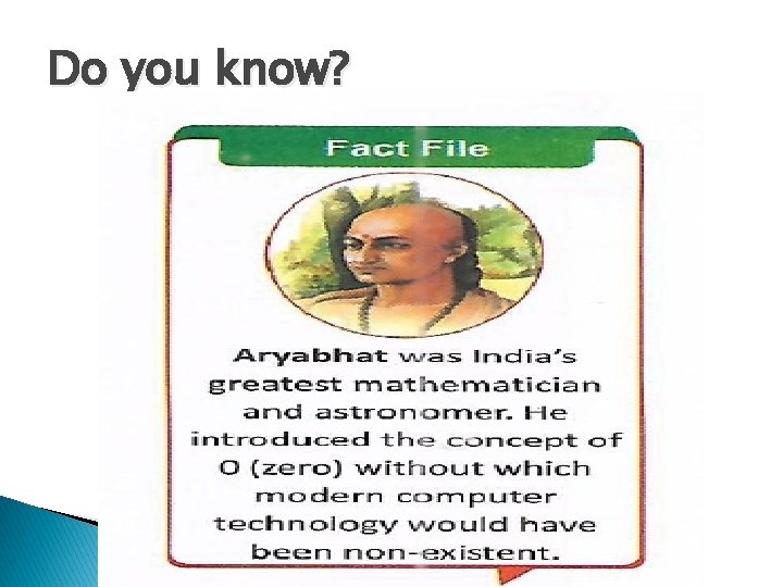 Do you know? 