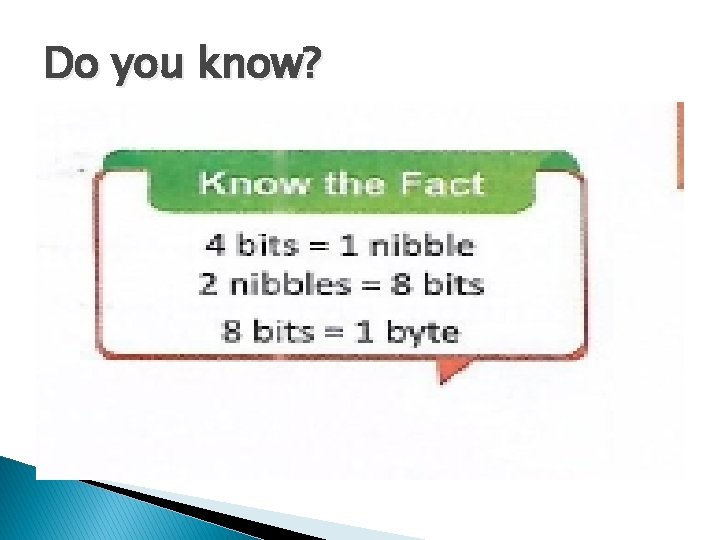 Do you know? 