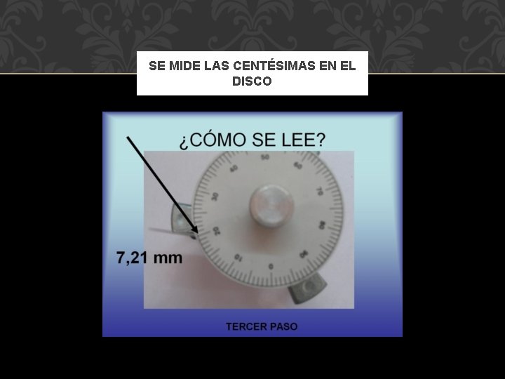 SE MIDE LAS CENTÉSIMAS EN EL DISCO 