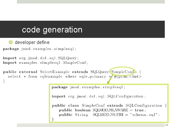 code generation developer define 26 code generation developer define 26