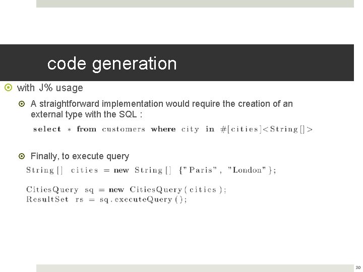 code generation with J% usage A straightforward implementation would require the creation of an code generation with J% usage A straightforward implementation would require the creation of an
