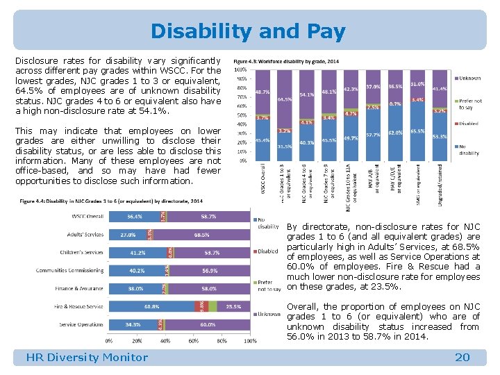 Disability and Pay Disclosure rates for disability vary significantly across different pay grades within
