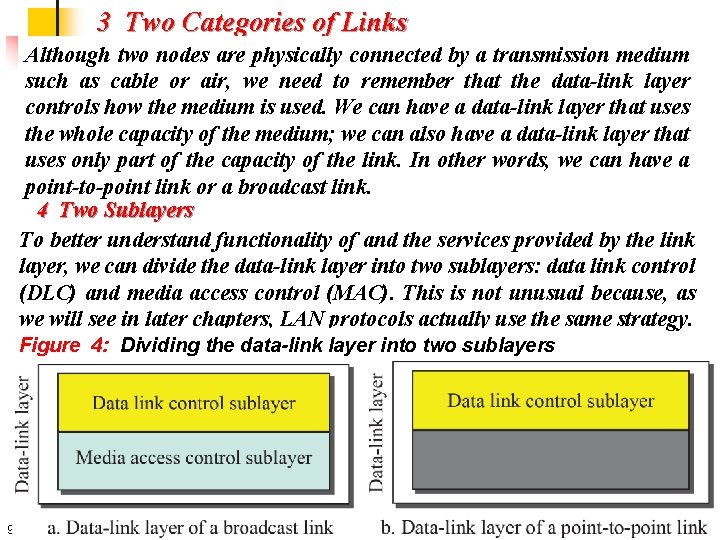 3 Two Categories of Links Although two nodes are physically connected by a transmission