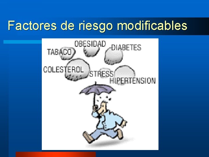 Factores de riesgo modificables Factores de riesgo modificables