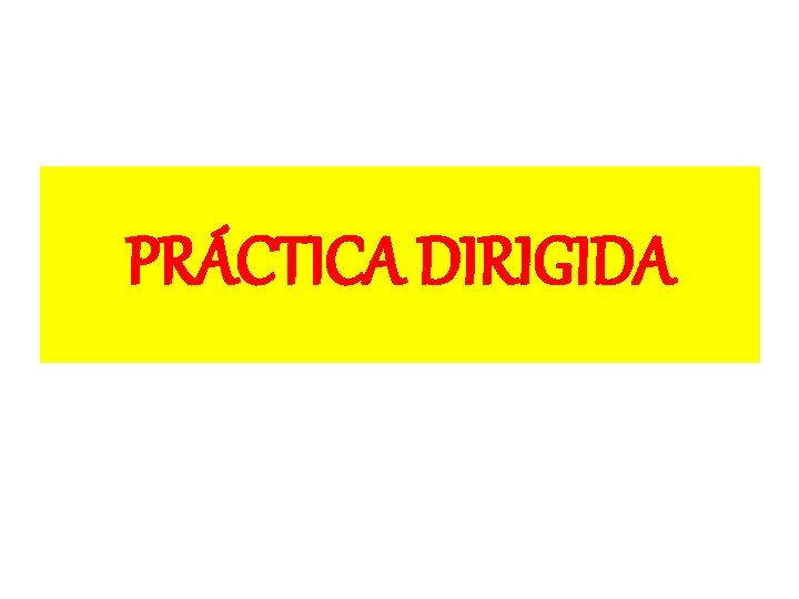 PRÁCTICA DIRIGIDA 