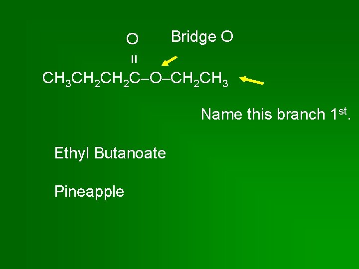 Bridge O = O CH 3 CH 2 C O CH 2 CH 3