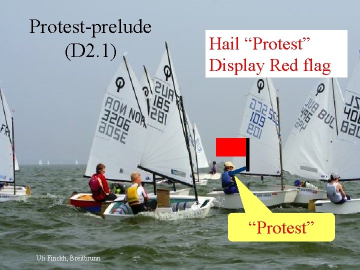 Protest-prelude (D 2. 1) Hail “Protest” Display Red flag “Protest” Uli Finckh, Breitbrunn 5