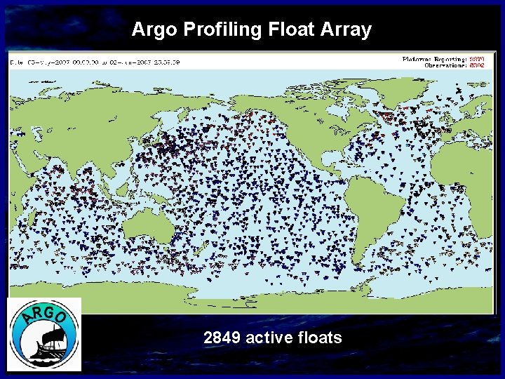 Argo Profiling Float Array 2849 active floats 