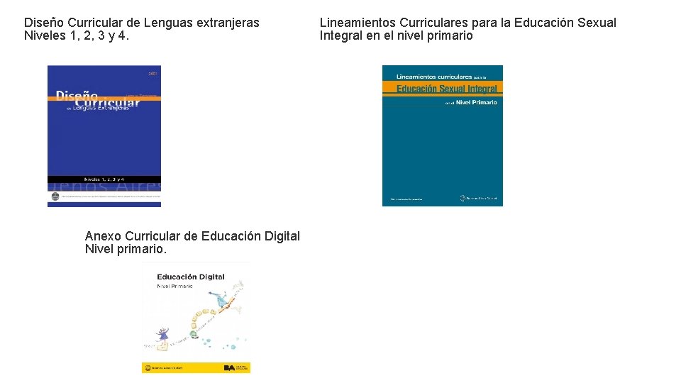 Diseño Curricular de Lenguas extranjeras Niveles 1, 2, 3 y 4. Anexo Curricular de