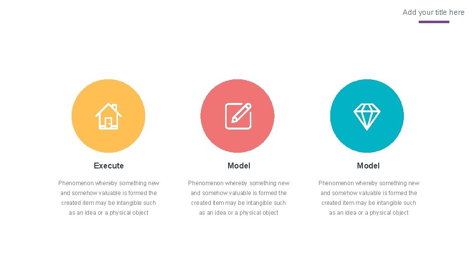 Add your title here Execute Model Phenomenon whereby something new and somehow valuable is