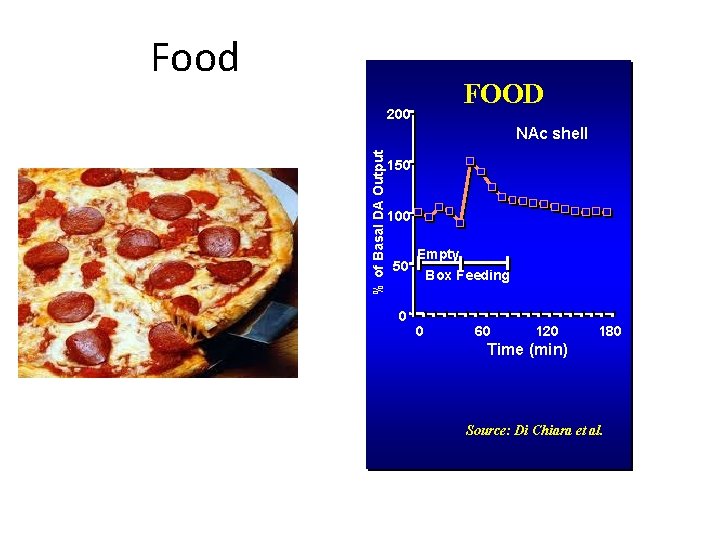 Food FOOD 200 % of Basal DA Output NAc shell 150 100 50 0