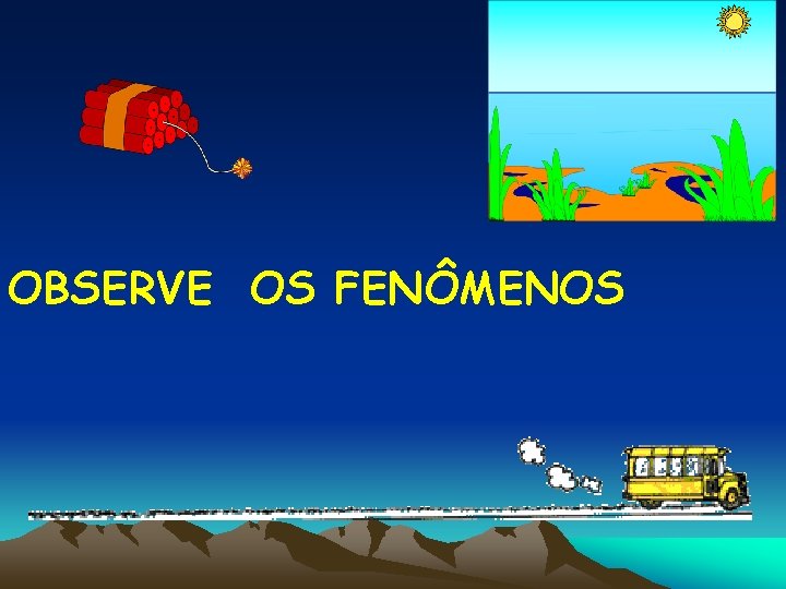 OBSERVE OS FENÔMENOS 