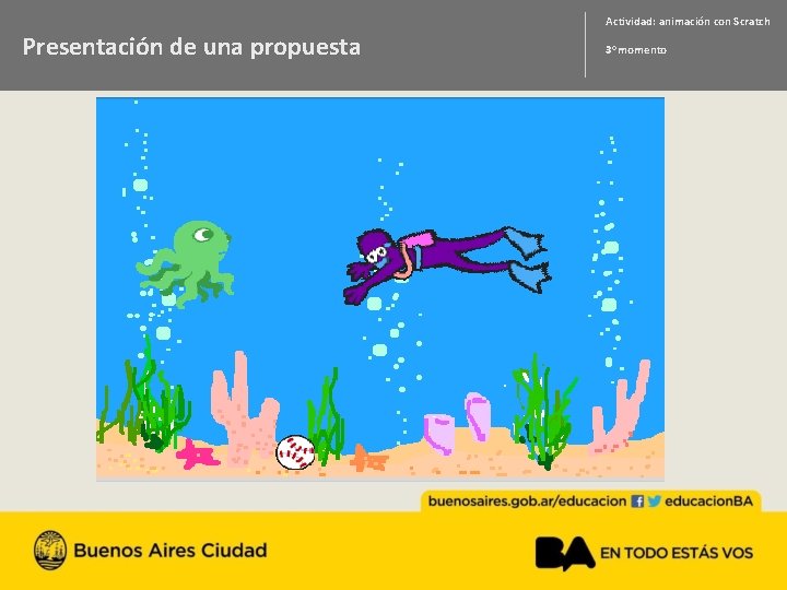 Actividad: animación con Scratch Presentación de una propuesta 3 o momento 