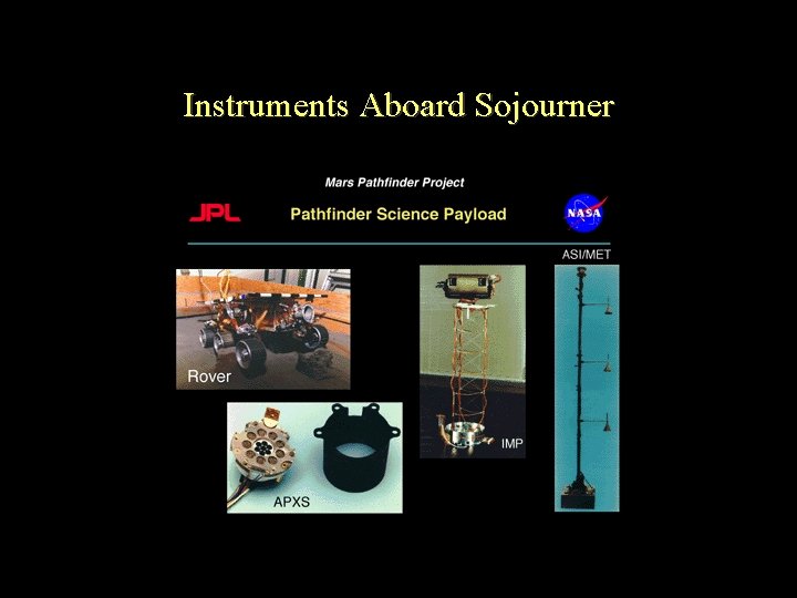 Instruments Aboard Sojourner 