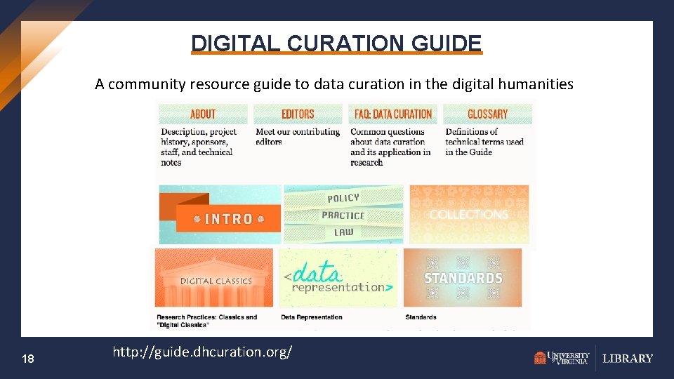 DIGITAL CURATION GUIDE A community resource guide to data curation in the digital humanities