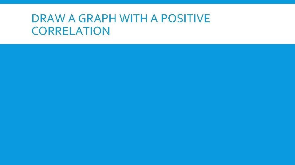 DRAW A GRAPH WITH A POSITIVE CORRELATION 