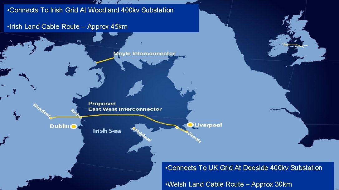  • Connects To Irish Grid At Woodland 400 kv Substation The Route •