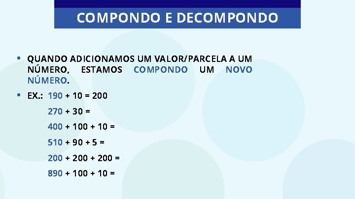 COMPONDO E DECOMPONDO MATEMTICA 2 ANO HABILIDADES EF