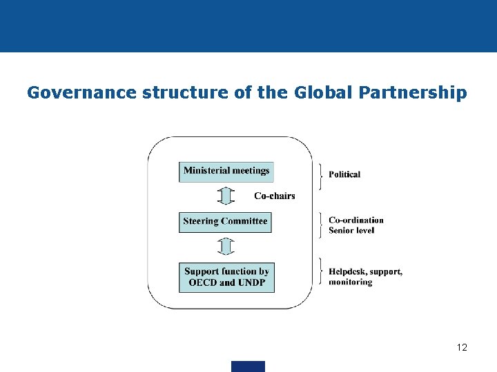 Governance structure of the Global Partnership 12 