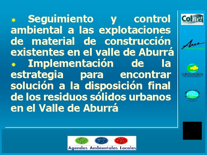 Seguimiento y control ambiental a las explotaciones de material de construcción existentes en el