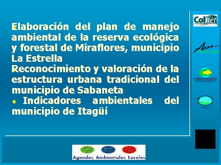 Elaboración del plan de manejo ambiental de la reserva ecológica y forestal de Miraflores,