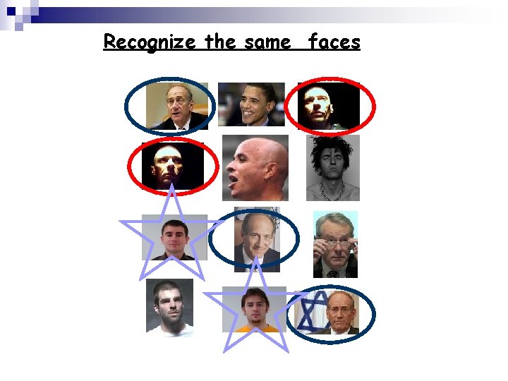Recognize the same faces 