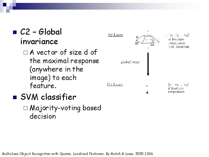 n C 2 – Global invariance ¨A vector of size d of the maximal