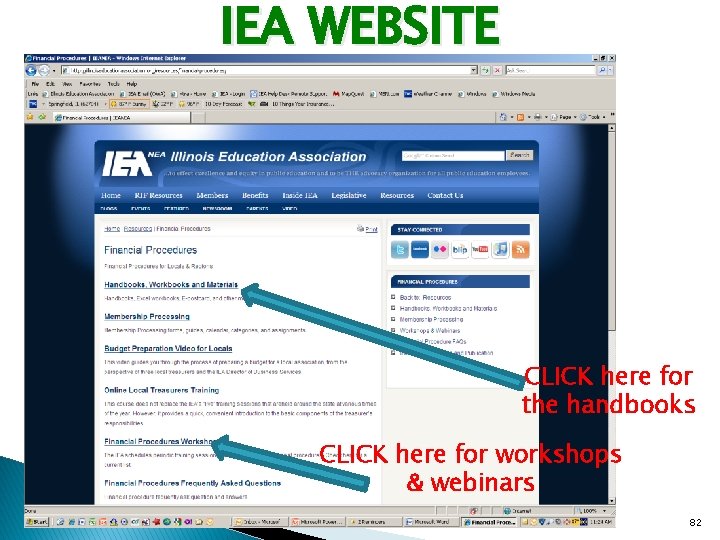 IEA WEBSITE CLICK here for the handbooks CLICK here for workshops & webinars 82