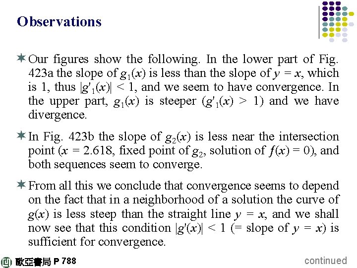 Observations ¬ Our figures show the following. In the lower part of Fig. 423