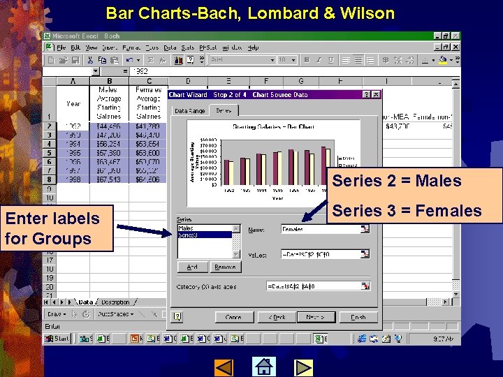 Bar Charts-Bach, Lombard & Wilson Series 2 = Males Enter labels for Groups Series