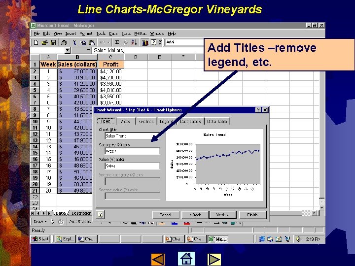 Line Charts-Mc. Gregor Vineyards Add Titles –remove legend, etc. 