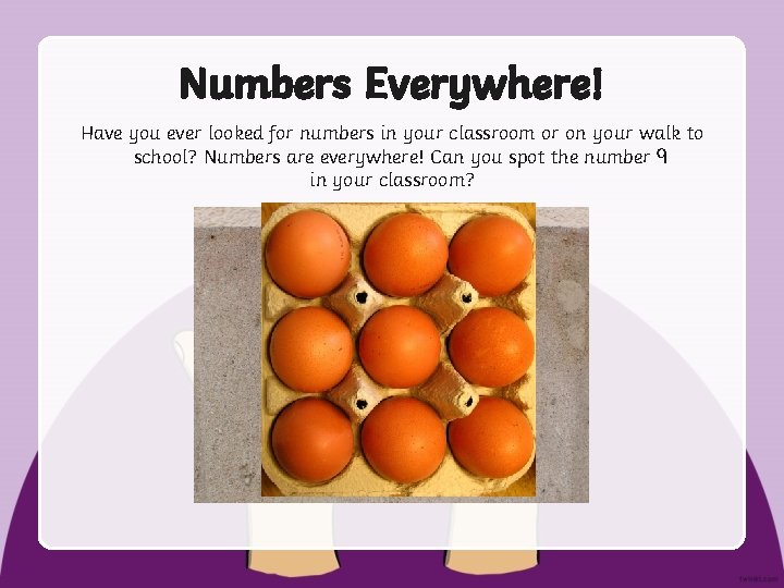 Numbers Everywhere! Have you ever looked for numbers in your classroom or on your