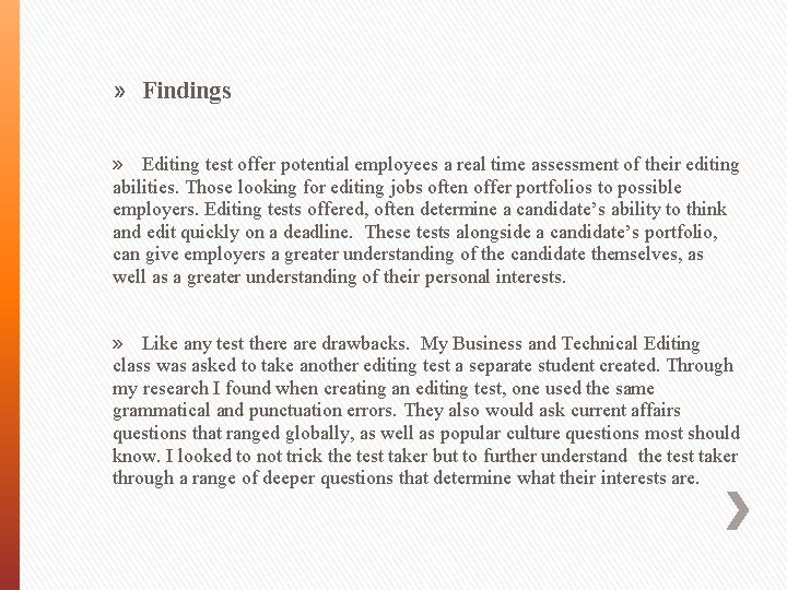 » Findings » Editing test offer potential employees a real time assessment of their