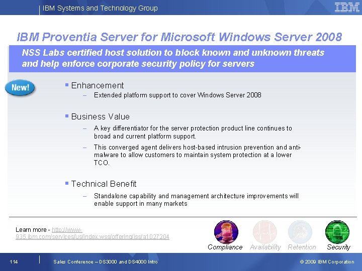 IBM Systems and Technology Group IBM Proventia Server for Microsoft Windows Server 2008 NSS