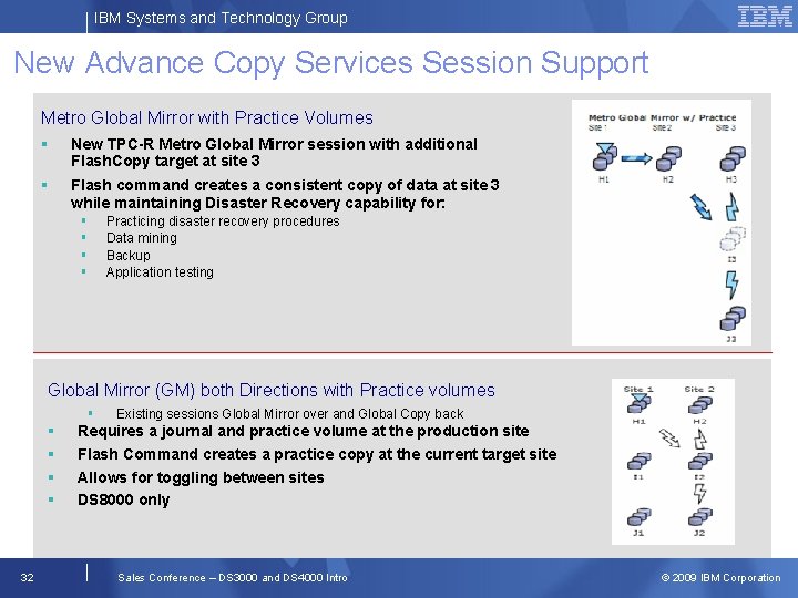 IBM Systems and Technology Group New Advance Copy Services Session Support Metro Global Mirror