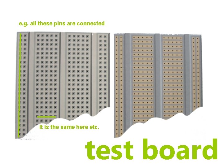 e. g. all these pins are connected It is the same here etc. test e. g. all these pins are connected It is the same here etc. test
