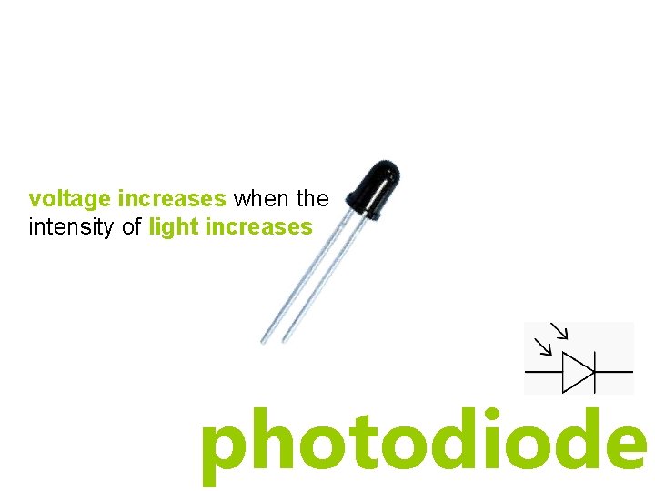 voltage increases when the intensity of light increases photodiode voltage increases when the intensity of light increases photodiode